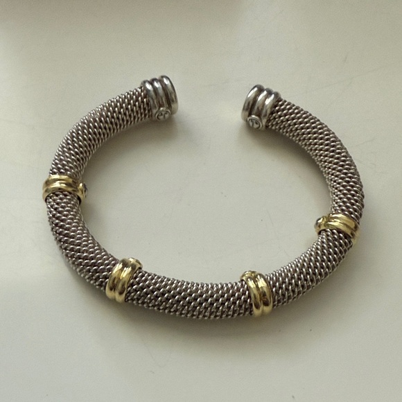 Scott Kay Silver and Gold Mesh Bracelet - Picture 4 of 8